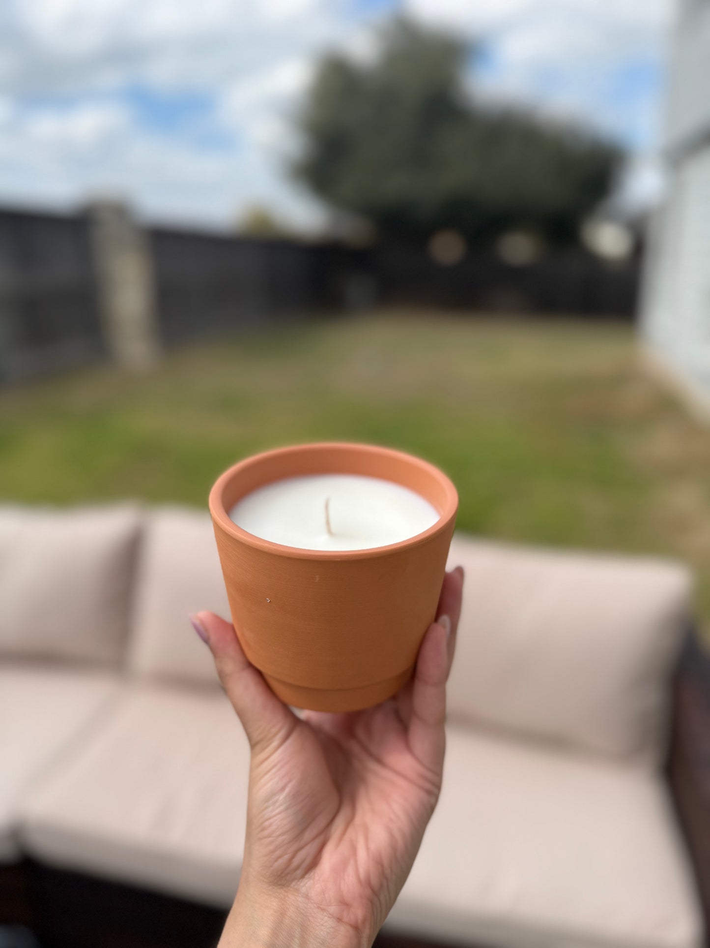 14oz Citronella Candle in Terracotta Pot – Perfect for Outdoor Gatherings